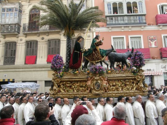Påske optog Palmesøndag i Malaga.
